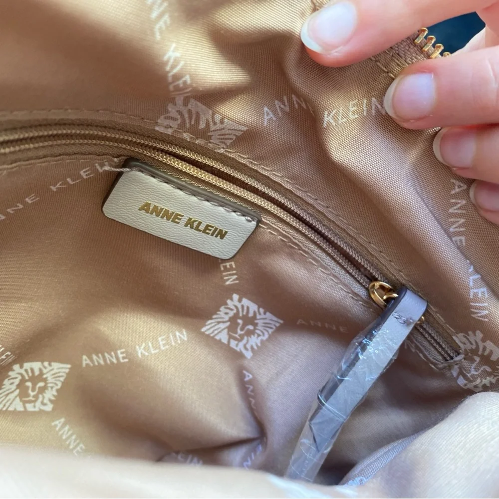 Anne Klein Pink and Gold Crossbody Bag with Adjustable Strap - Picture 5 of 8